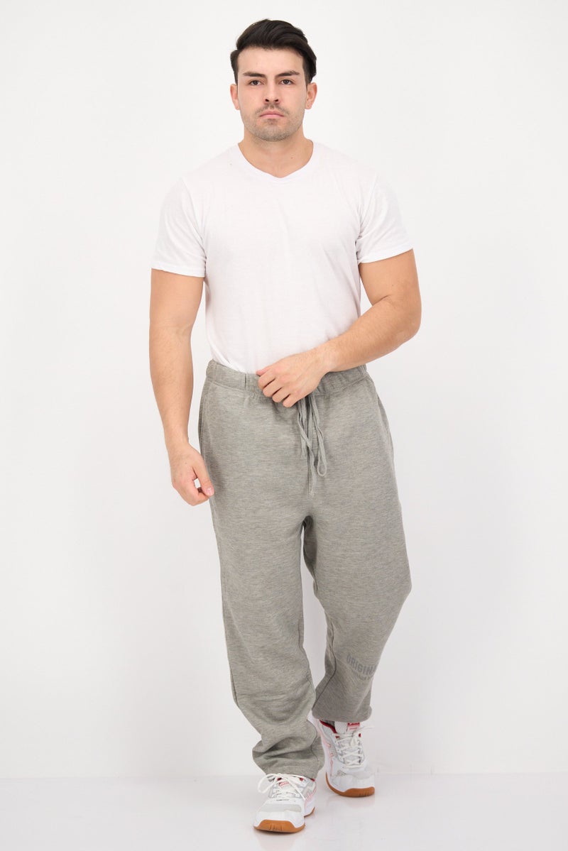 Originals by Brooklyn Cloth Men Regular Fit Drawstring Brand Logo Jogger Pants, Grey - Image 4