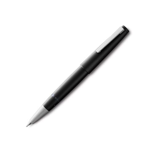 LAMY Black 2000 Fountain Pen with 14ct Platinumcoated Gold Fine Nib L01F - Image 1
