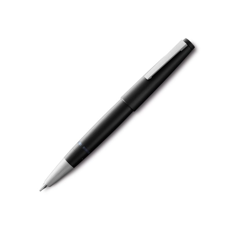 LAMY Black 2000 Fountain Pen with 14ct Platinumcoated Gold Fine Nib L01F - Image 2