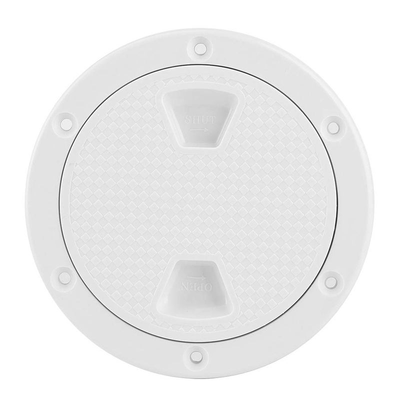 Generic GAESHOW Marine Deck Cover, 4in Boat Round Non-Slip Inspection Hatch, ABS White Round Detachable Hatch Cover, Anti-UV Corrosion Resistant Marine Parts - Image 1
