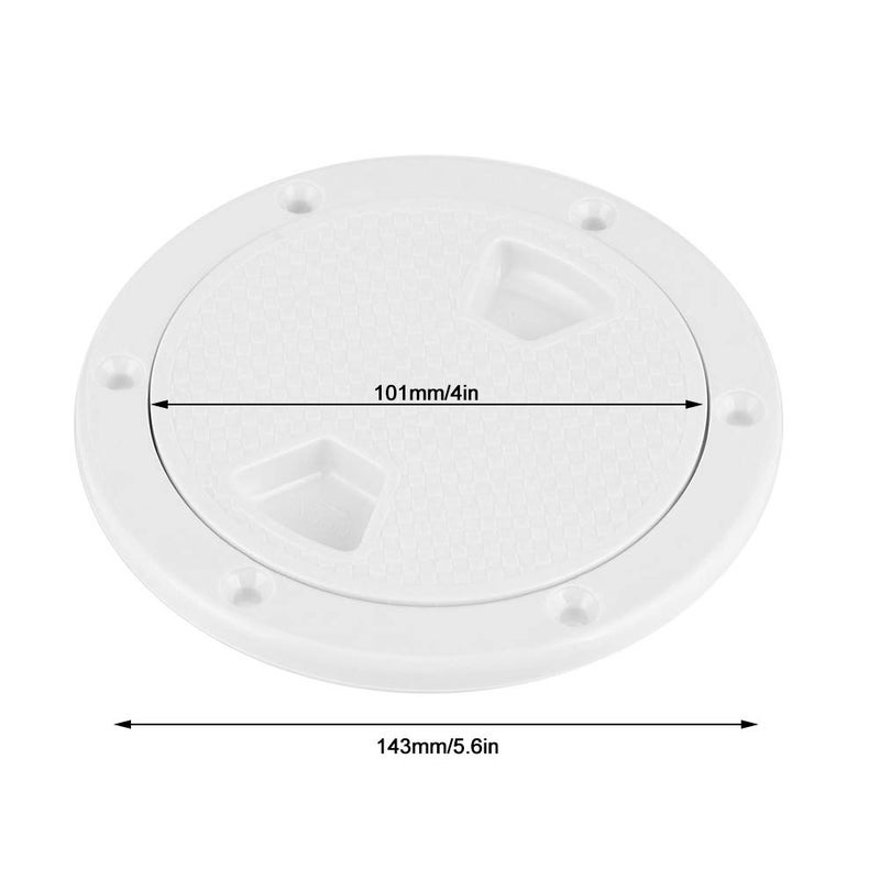 Generic GAESHOW Marine Deck Cover, 4in Boat Round Non-Slip Inspection Hatch, ABS White Round Detachable Hatch Cover, Anti-UV Corrosion Resistant Marine Parts - Image 2