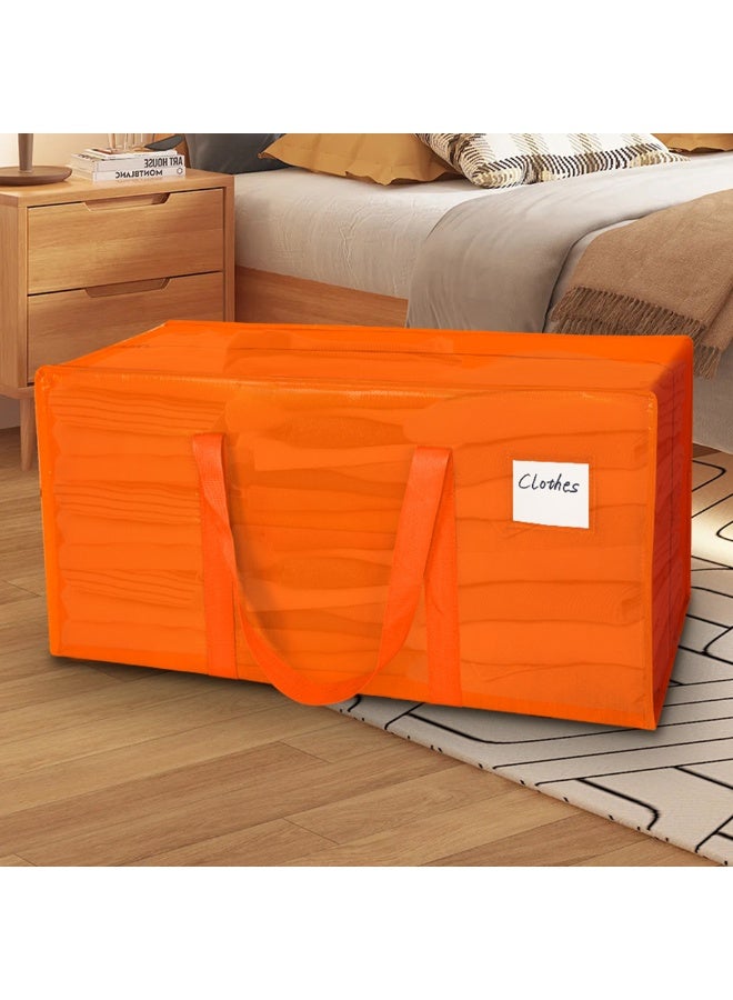 2pcs Extra Heavy Duty Large Moving Bags，Storage Totes With Comfortable Handle And Strong Zipper,For Space Saving Moving Storage College Supplies Alternative To Moving Box - Image 3