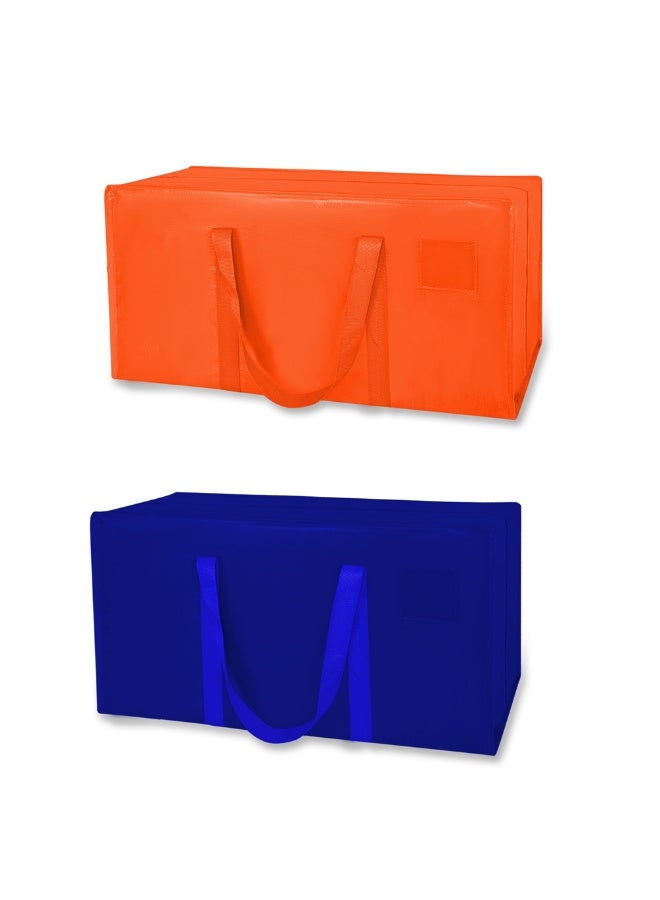 2pcs Extra Heavy Duty Large Moving Bags，Storage Totes With Comfortable Handle And Strong Zipper,For Space Saving Moving Storage College Supplies Alternative To Moving Box - Image 4