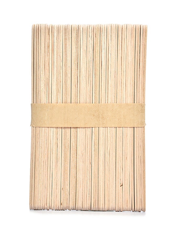 CYTHERIA 50-Piece Wooden Ice Cream Popsicle Stick Beige 125mm  - Image 5
