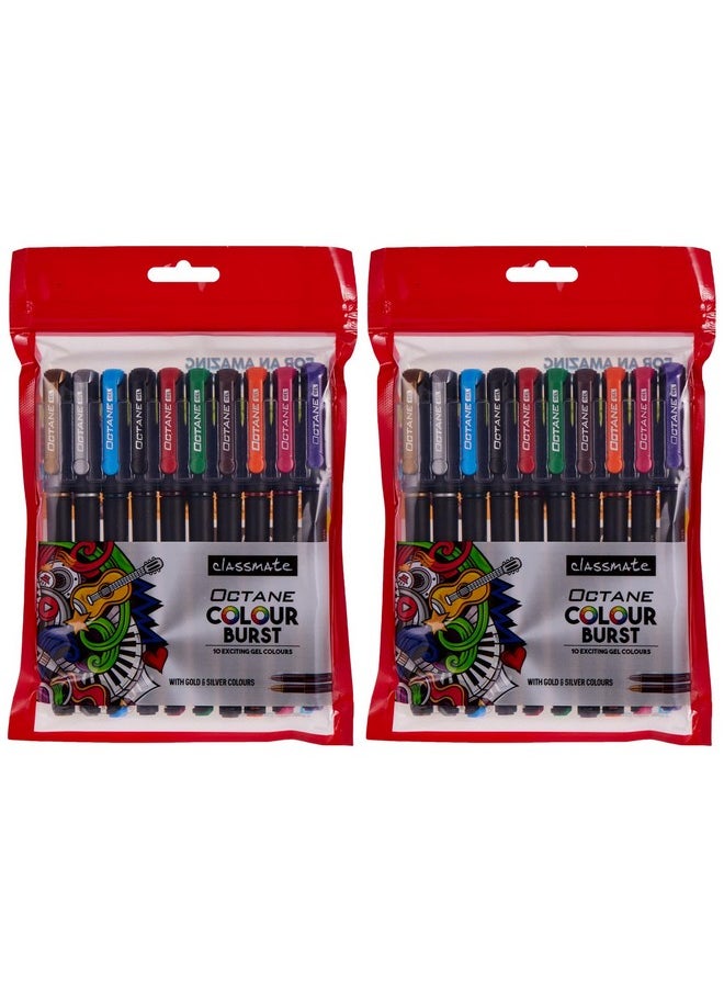 classmate Classmate OCTANE COLOUR BURST Gel Pen (Pack of 2)  - Image 3