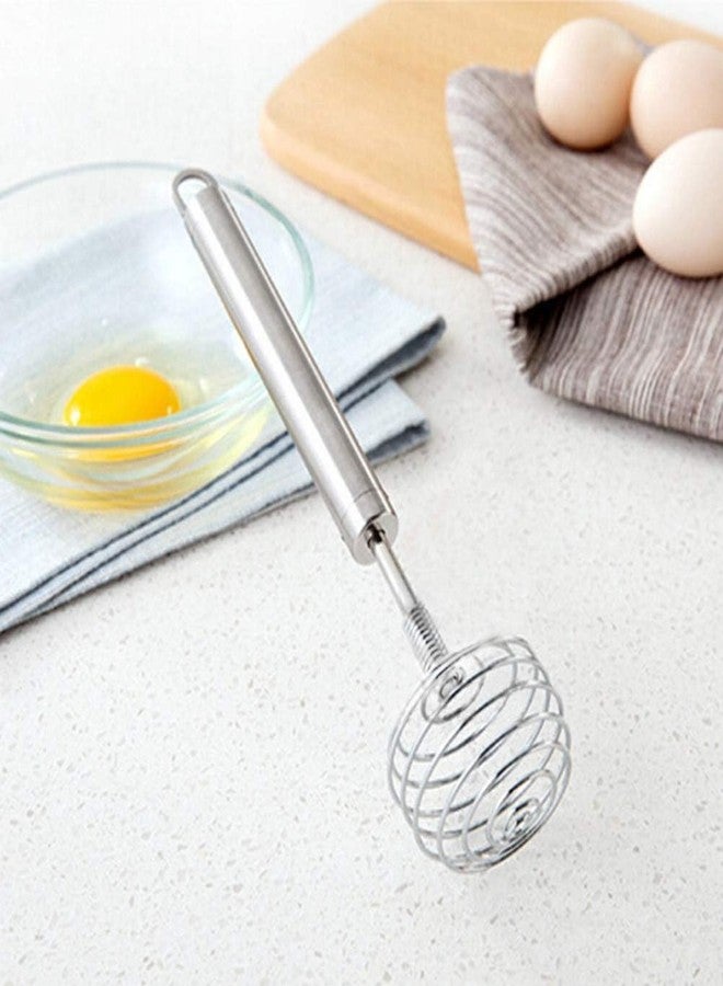 RAHAS Handheld Steel Wire Egg Whisk Hand Egg Mixer Eggbeater Whisking Blender Stirring Beater Milk Cream Frother Flour Stirrer for Family Restaurant Kitchen (Pack of 1) - Image 1