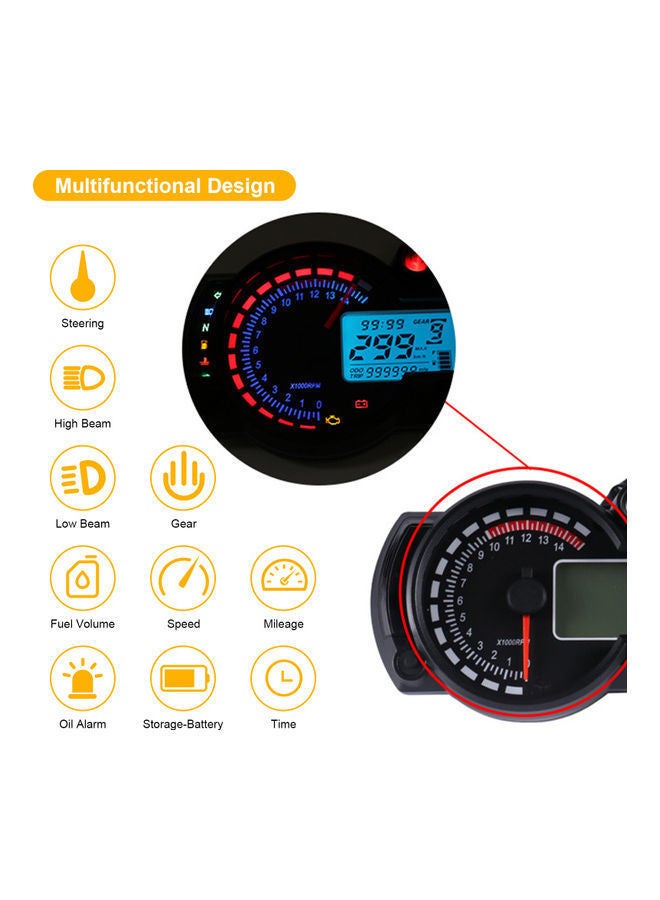 NIBEMINENT Motorcycle Electronic Tachometer - Image 4