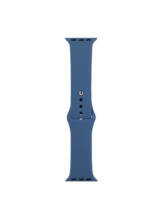 Replacement Strap For Apple Watch Ultra 49mm&Watch Ultra 2 49mm / Series 9&8&7 45mm / SE 3&SE 2&6&SE&5&4 44mm / 3&2&1 42mm Silicone Watch Band, Short Section Female Cobalt Bue 