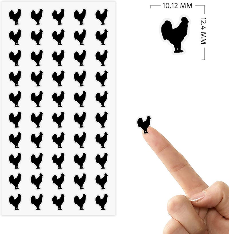 Sunny Bride 50 Wedding Meal Stickers - Food Identifier & Menu Choice Place Cards for Party Seating - Meal Option Indicator (Black, Chicken) - Image 1