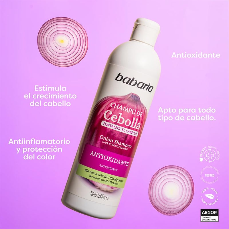 Babaria Onion Shampoo (Anti-Oxidant/Stimulating Effect) 20 oz - Image 3