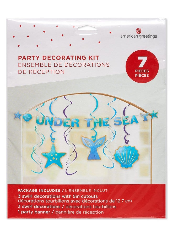 American Greetings Mermaid Party Supplies, Banner Decoration Kit (7-Count) - Image 2