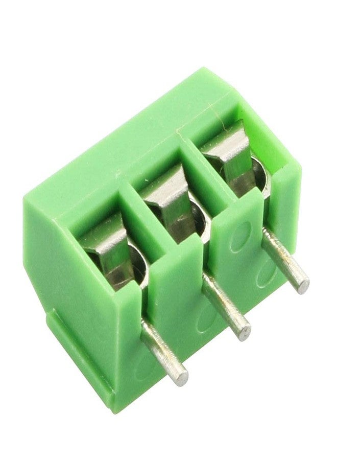 TECHDELIVERS® Combo of 2 pin & 3 Pin PBT PCB Mount Screw Terminal 5mm pitch Block Connectors Green - 10 Each - Image 2