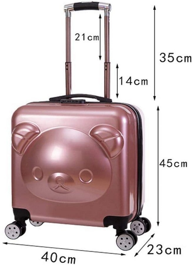 GNEY 2pcs Trolley Bag and Cosmetic [14 Inch-18 Inch] Small Cabin Suitcases for Travel with Wheels Password Lock Kids Girl Suitcase Mini Rolling Luggage (Cream) - Image 3