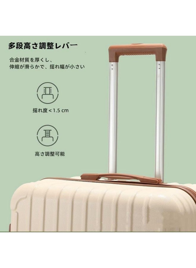 GNEY 2pcs Trolley Bag and Cosmetic [14 Inch-18 Inch] Small Cabin Suitcases for Travel with Wheels Password Lock Kids Girl Suitcase Mini Rolling Luggage (Cream) - Image 5