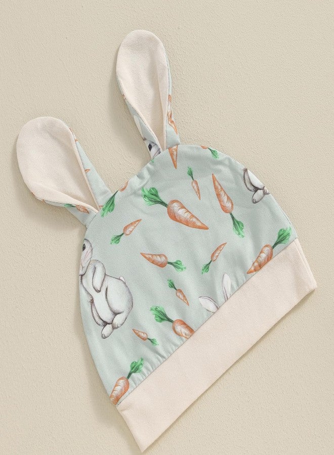 Thilsidee Newborn Baby Boy Girl Easter Day Clothes Set Short Sleeve Rabbit Romper Long Pants Hat My First Easter Outfits (A-White, 3-6 Months) - Image 4