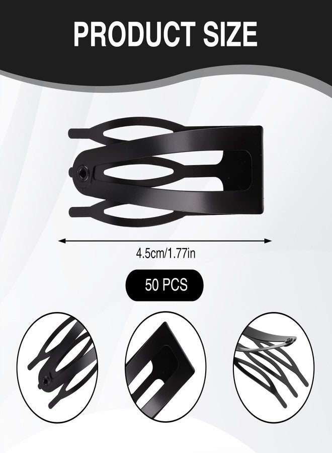 FRAMAD 50PCS Double Grip Hair Clips for Thick Fine Hair, 3 Prong Metal Snap Barrettes for Women Girls - Image 2