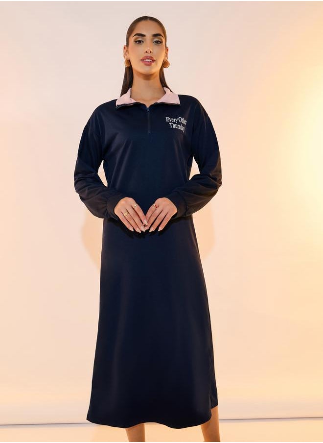Styli - Half Zip Up Unitard - Image 1