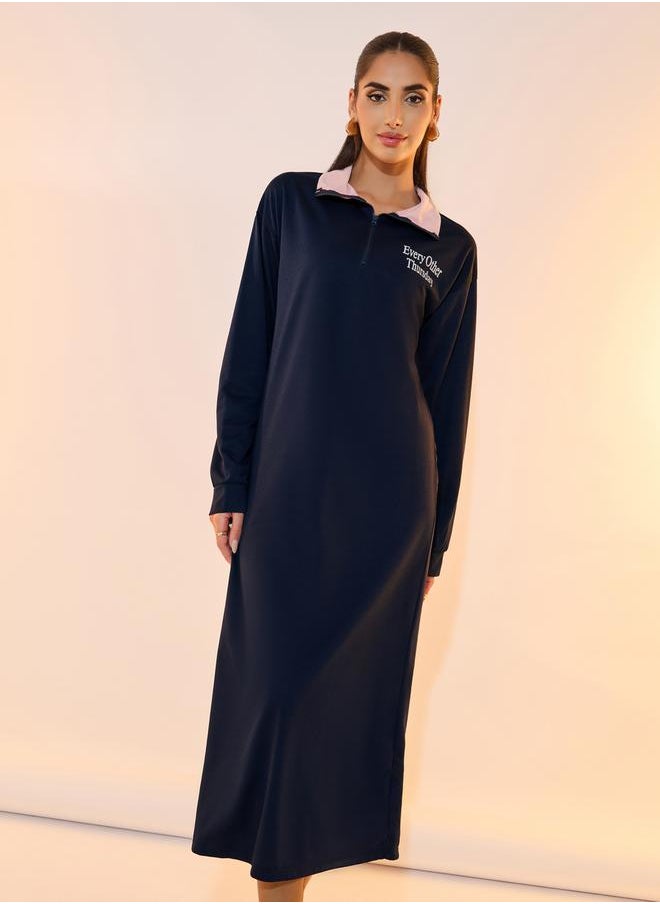 Styli - Half Zip Up Unitard - Image 1