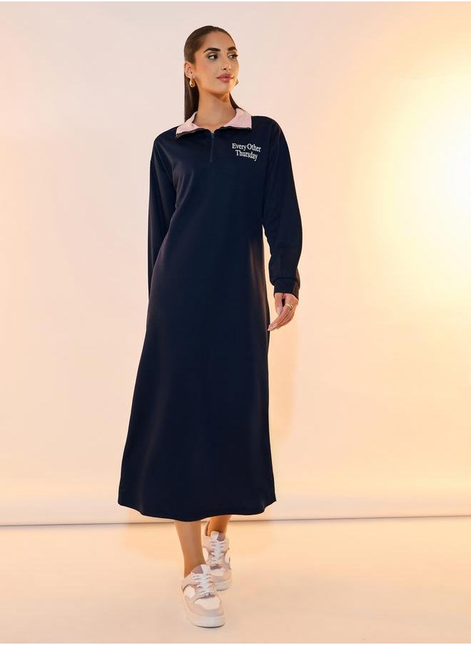 Styli - Half Zip Up Unitard - Image 1