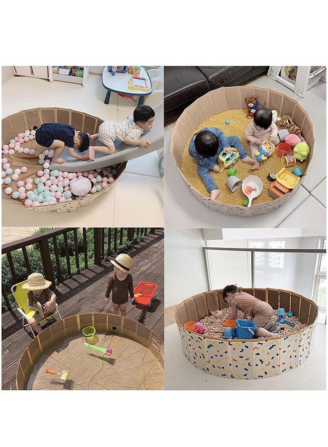 JOGAMS Foldable Ball Pit for Babies and Dogs Round Play Pool Durable Polyester Indoor Outdoor Baby Ball Pit Portable Design for Nursery Bedroom Game Room 47 x 12 Inches - Image 2