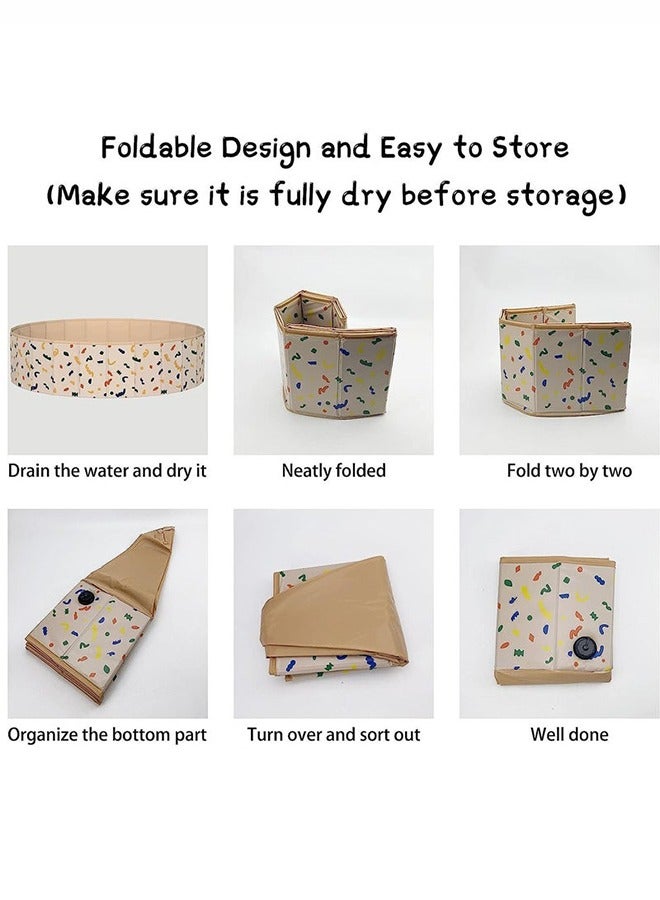 JOGAMS Foldable Ball Pit for Babies and Dogs Round Play Pool Durable Polyester Indoor Outdoor Baby Ball Pit Portable Design for Nursery Bedroom Game Room 47 x 12 Inches - Image 4