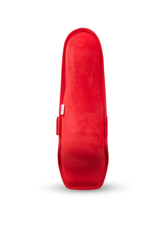 ComfyCarry 2 in 1 Feeding Pillow Velvet Fabric | Breastfeeding Pillow | Infant Carrier | New Born Carrier | Nursing Reclined Carrier (Red) - Image 2