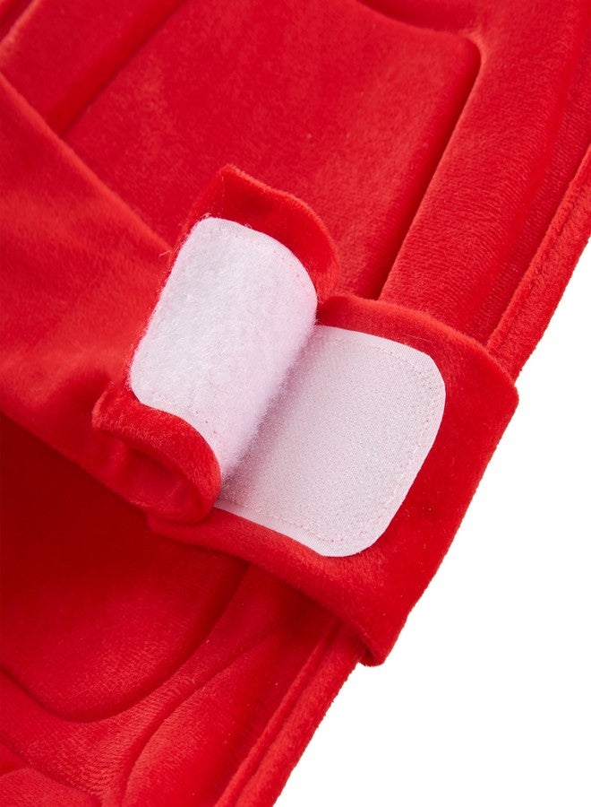 ComfyCarry 2 in 1 Feeding Pillow Velvet Fabric | Breastfeeding Pillow | Infant Carrier | New Born Carrier | Nursing Reclined Carrier (Red) - Image 5