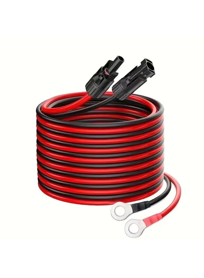 3m 14AWG MC4 Extension Cable Female Male Connector O Ring Terminal Inverter Battery - Image 1