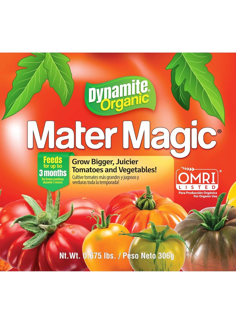 Dynamite Dynamite Mater Magic  Organic Tomato Fertilizer for Bigger Juicier Tomatoes and Vegetables OMRI Listed Nitrogen and CalciumRich Plant Food  675 Pound Container with Shaker Lid Pack of 2  - Image 2