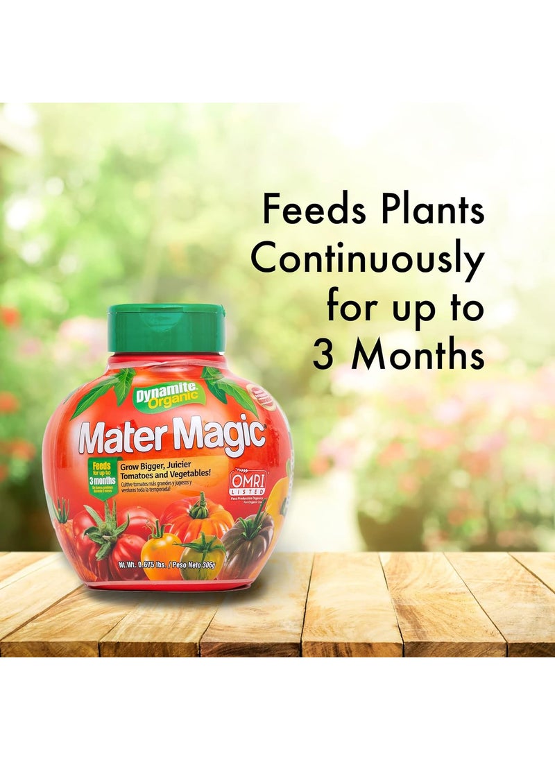 Dynamite Dynamite Mater Magic  Organic Tomato Fertilizer for Bigger Juicier Tomatoes and Vegetables OMRI Listed Nitrogen and CalciumRich Plant Food  675 Pound Container with Shaker Lid Pack of 2  - Image 5