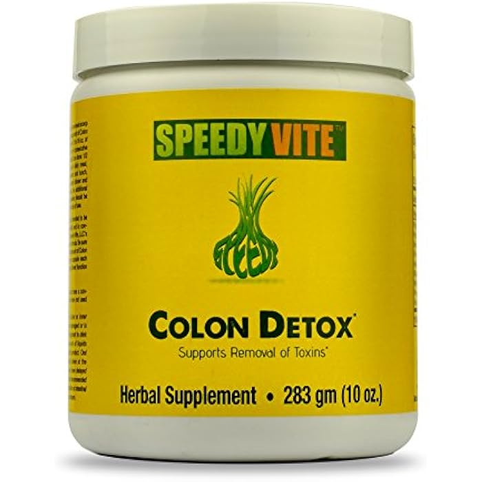 SpeedyVite® Colon Detox Organic Supports Natural Removal of Toxins* Charcoal Psyllium Flax Apple Fiber Slippery Elm Fennel 10oz All Natural Powder (1 x 10oz) - Image 1