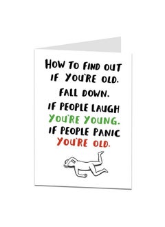 Funny Happy Birthday Card For Men I Women. Humorous How To Find Out If Your Old Joke. Perfect For Mom Dad Grandpa 50Th 60Th 70Th Fall Down - pzsku/Z584E8DDD0578268110A4Z/45/_/1731928162/f95fe044-e803-48e6-a010-5ccf47857876