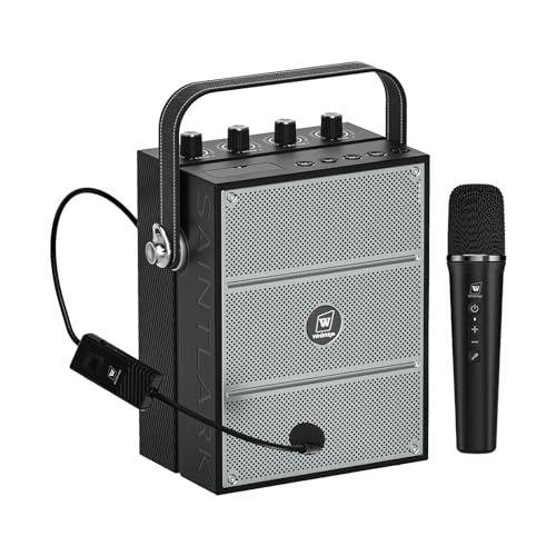 W WINBRIDGE WinBridge S97 60W Bluetooth Speaker Mic– Powerful Wireless Voice Amplifier with Dual Microphones, Portable PA System & Karaoke Machine for Teachers, Sound Effects, Guitar Input, High Bass - Image 1