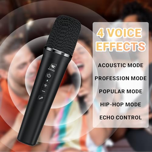 W WINBRIDGE WinBridge S97 60W Bluetooth Speaker Mic– Powerful Wireless Voice Amplifier with Dual Microphones, Portable PA System & Karaoke Machine for Teachers, Sound Effects, Guitar Input, High Bass - Image 5