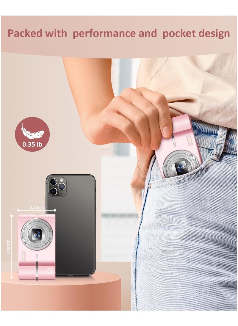 Generic - Digital Camera, 50MP Full HD 1080P Camera with 16x Zoom Anti-Shake, Compact Camera for Teens Girls Boys, Kids Camera with 32GB SD Card - Image 1