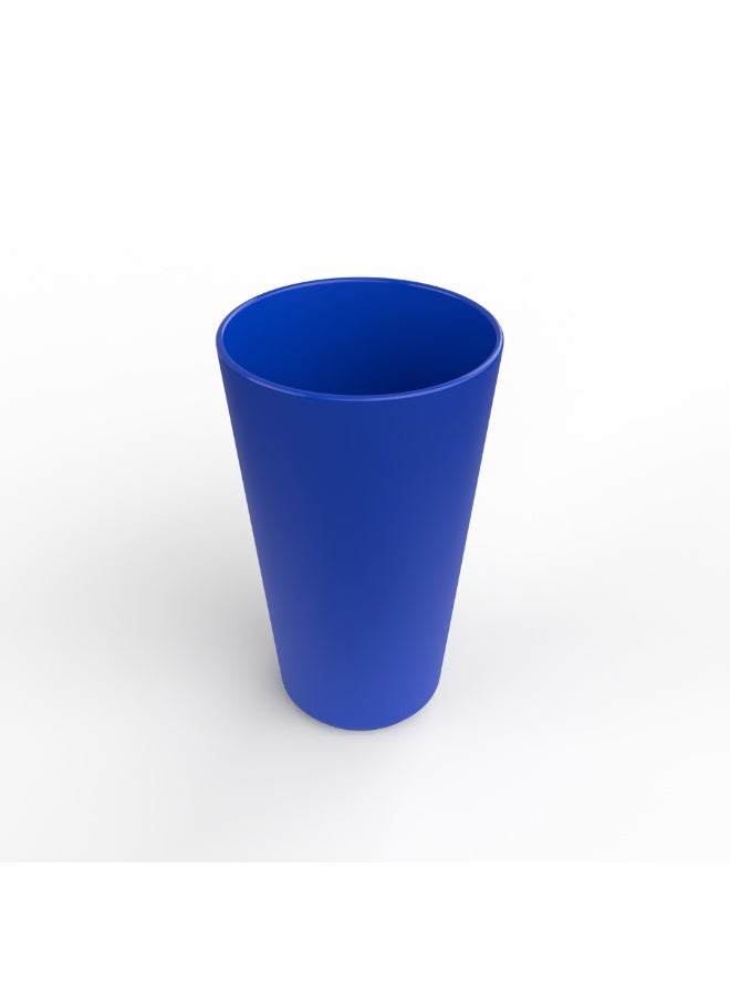 EasyGO Easy-Go Set of Reusable Plastic Cup ( 6 cups ) 400ml BPA Free PP – Microwave, Freezer & Dishwasher Safe - Azure Blue - Image 1