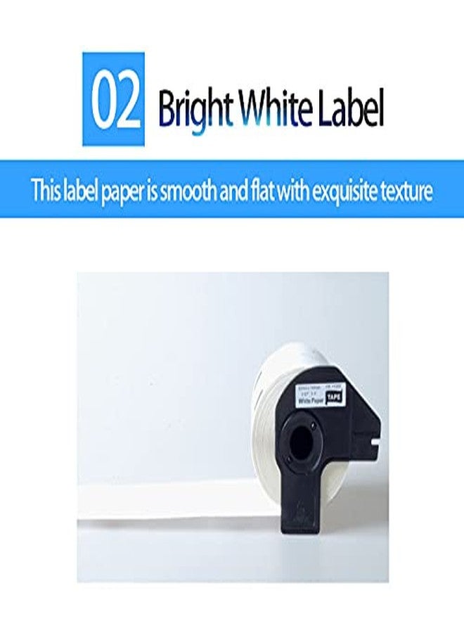 Aomya 3 Pack DK-1247 Compatible Die-Cut Wide Format Shipping Mailing Postage Address Labels Paper Roll 4.07" x 6.4" (103mm×164mm) White Labels with 3 Reusable Cartridges use for QL-1100 QL-1110NWB (3) - Image 5