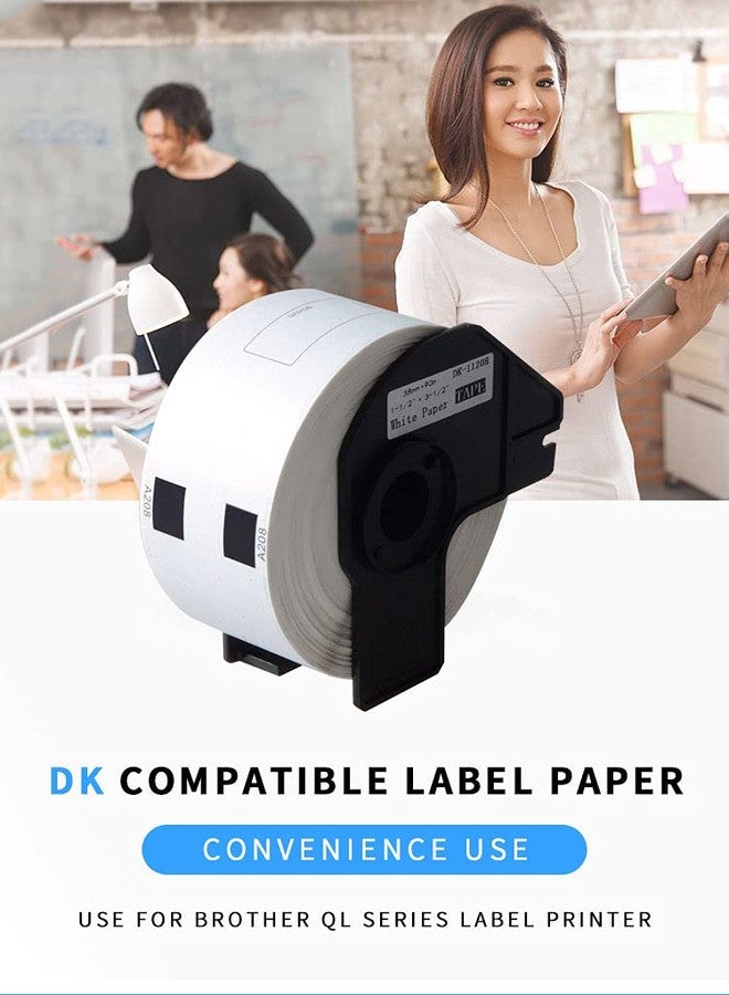 Aomya 3 Pack DK-1247 Compatible Die-Cut Wide Format Shipping Mailing Postage Address Labels Paper Roll 4.07" x 6.4" (103mm×164mm) White Labels with 3 Reusable Cartridges use for QL-1100 QL-1110NWB (3) - Image 2