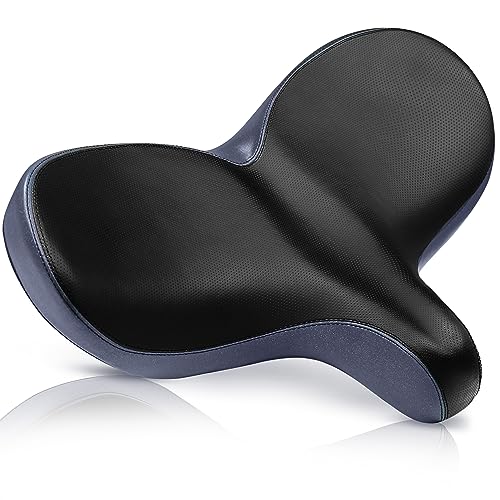 X WING Mega Plus Bike Saddle Replacement Seat for Men & Women | Comfortable Padded Cushion, Ergonomic Design & Spacious Seat | Fit for Electric, City, Stationary, Exercise Bicycles & Beach Cruisers - Image 1