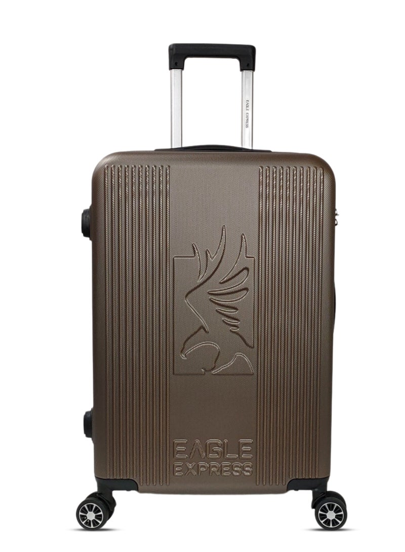 Eagle Express Ramble ABS Hard Trolley Luggage - 24 inch - Brown - 1-Year Warranty - Image 1