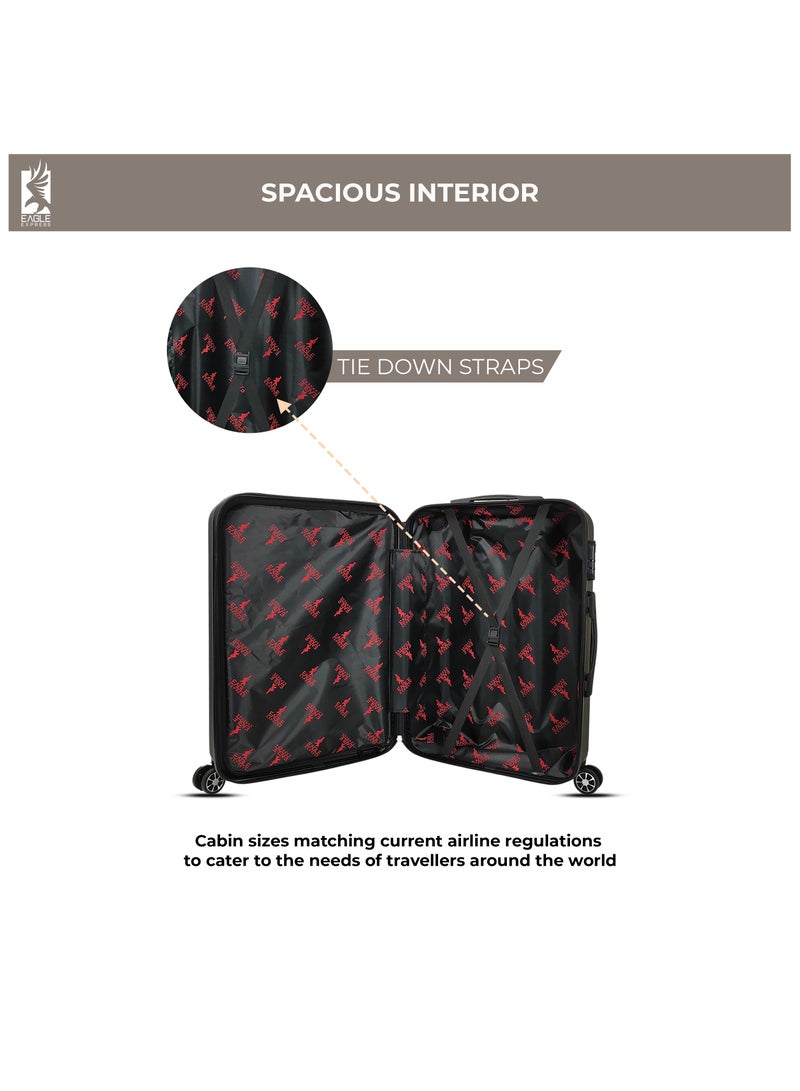 Eagle Express Ramble ABS Hard Trolley Luggage - 24 inch - Brown - 1-Year Warranty - Image 5