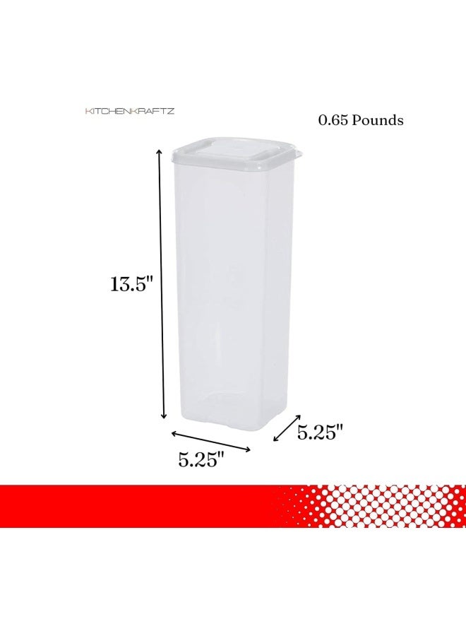 بريميفي صندوق خبز، حاوية خبز بلاستيكية عالمية مع غطاء محكم الغلق، حاويات تخزين الخبز، حافظة خبز الرغيف، موزع خبز طازج خالٍ من البيسفينول أ، 5 لتر - Image 2