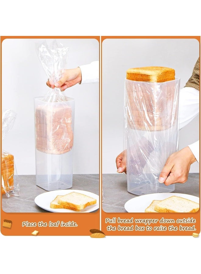 بريميفي صندوق خبز، حاوية خبز بلاستيكية عالمية مع غطاء محكم الغلق، حاويات تخزين الخبز، حافظة خبز الرغيف، موزع خبز طازج خالٍ من البيسفينول أ، 5 لتر - Image 3