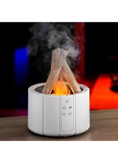 TYZOON Bonfire Humidifier 250ML with Remote Control - Silent Flame Diffuser and Aromatherapy Scented Oil Diffuser with Timer, Bonfire-Shaped Warm Light, and 7 Color-Changing LED Lights