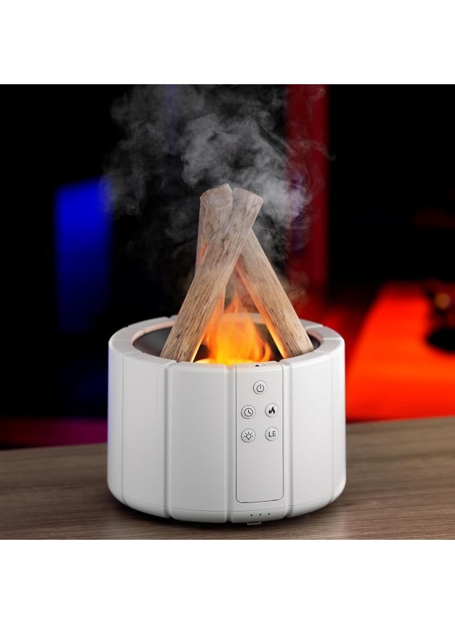 TYZOON TYZOON Bonfire Humidifier 250ML with Remote Control - Silent Flame Diffuser and Aromatherapy Scented Oil Diffuser with Timer, Bonfire-Shaped Warm Light, and 7 Color-Changing LED Lights  - Image 1