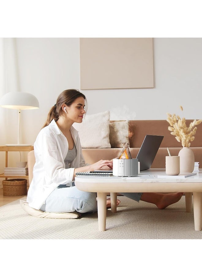TYZOON - TYZOON Bonfire Humidifier 250ML with Remote Control - Silent Flame Diffuser and Aromatherapy Scented Oil Diffuser with Timer, Bonfire-Shaped Warm Light, and 7 Color-Changing LED Lights - Image 1