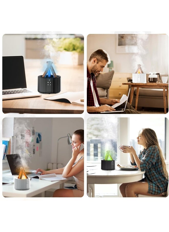 TYZOON - TYZOON Bonfire Humidifier 250ML with Remote Control - Silent Flame Diffuser and Aromatherapy Scented Oil Diffuser with Timer, Bonfire-Shaped Warm Light, and 7 Color-Changing LED Lights - Image 1