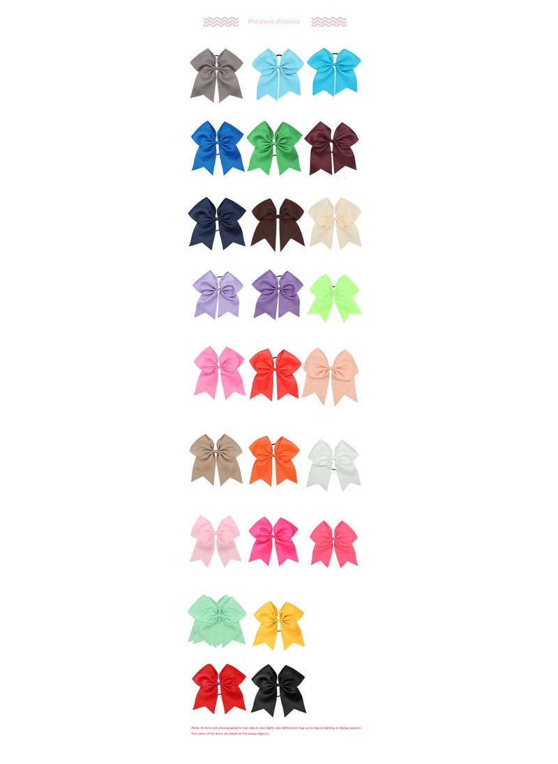 Y&D 26-Piece Children's Headwear Bow Tie Hair Loop Cheerleading Swallowtail Fish Tail Rubber Band 8inch  - Image 5
