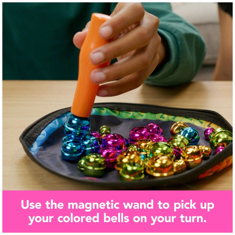 Spin Master Games, Bellz!, The Quick to Pick-up Family Magnet Game with Magnetic Wand & Bells, Storage Pouch, ASMR Sounds, Travel Game, 1-4 Players, for Ages 6 & Up - Image 3