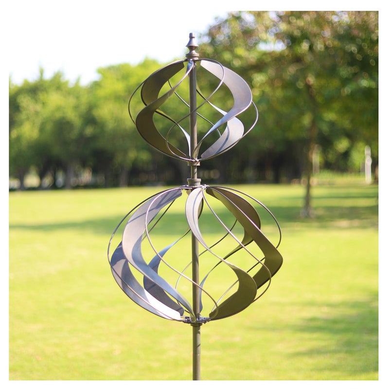 Winwindspinner Wind Spinners Outdoor Metal  Large Kinetic Wind Spinner for Yard Garden Windmills Lawn Ornament Dcor for Lawn Patio Height 84